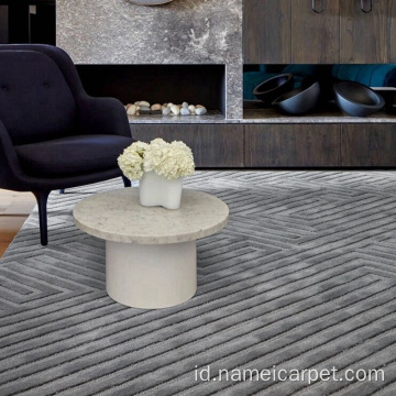 Desain modern karpet wol berumbai dan karpet